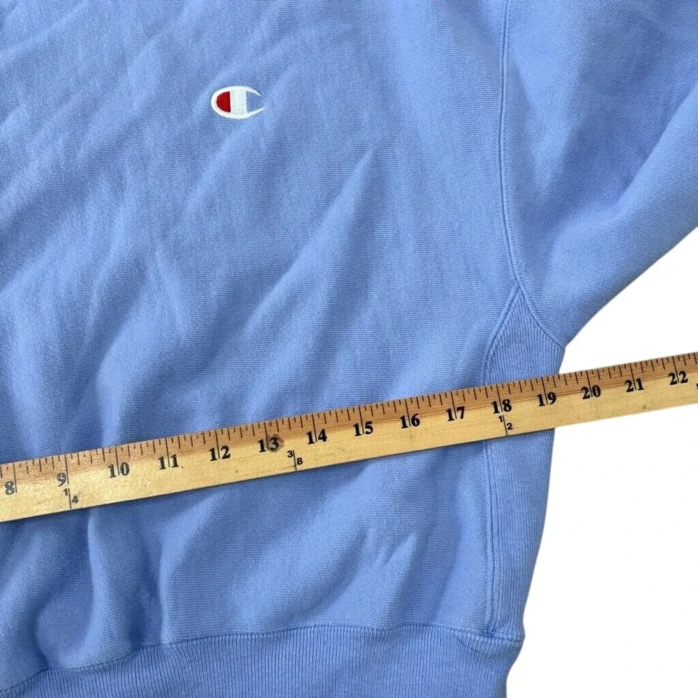 Champion Reverse Weave Oversized Sweatshirt Womens XS Periwinkle Crop Athleisure